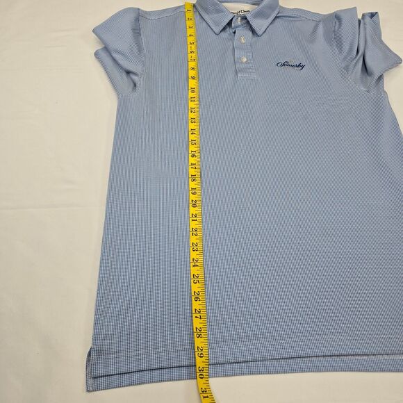Straight Down Men's Blue Golf Polo Shirt Somerby Golf Course Logo Size M - Picture 8 of 12